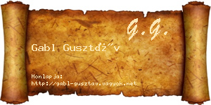 Gabl Gusztáv névjegykártya